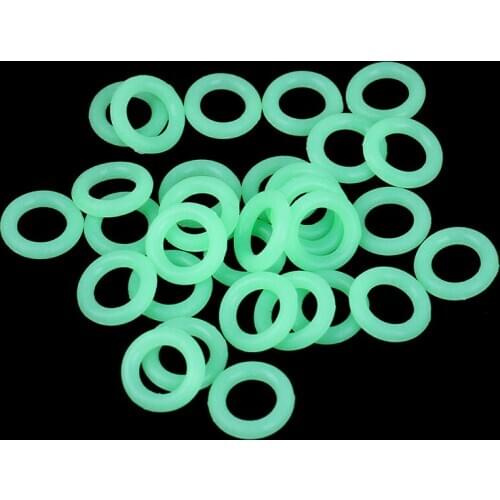30Pcs/Pack Night Vision Luminous Ring Round Multi-functional Tents Accessories Green Color Camping Nail