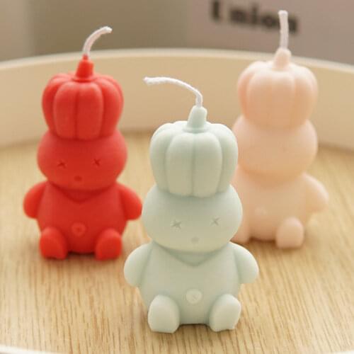 Halloween Pumpkin Man Silicone Candle Mould DIY Pumpkin Doll Portrait Plaster Mold Handmade Doll Homemade Candle Mold