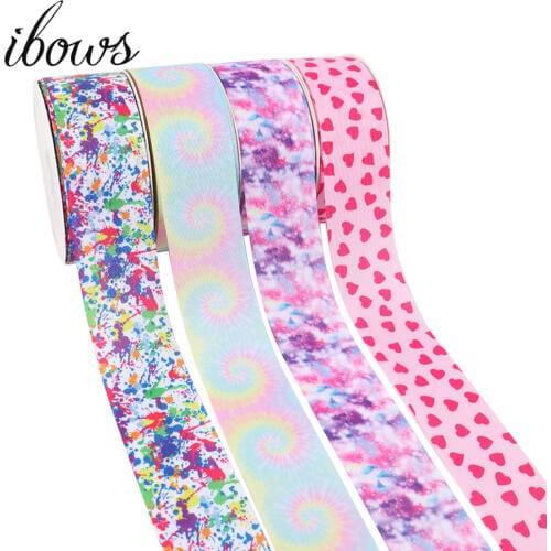 5Yards 3"(75mm) Grosgrain Ribbon Heart Starry Sky Dots Tape Gift Wrapping Decorative DIY Hair Bows Accessories Suppliers