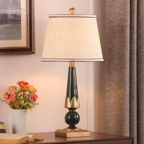 American Table Lamp Bedroom Bedside Table Lamp Creative Simple Modern European Style Retro Country Home Study Warm Living Room