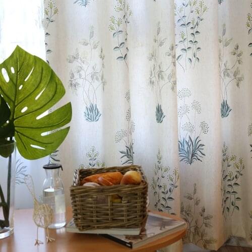 American Bucolic Curtains For Living Room шторы фатин Para Salon Cortinas Minimalist Rideau Country Retro Daffodils Curtain