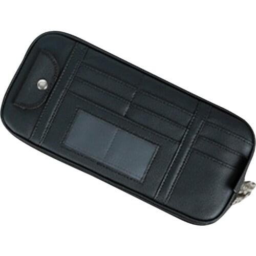 Car Sun Visor Organizer SUV Interior Accessories Pocket Organizer Card Holder ID Storage Bag Creative Cd Bag Black