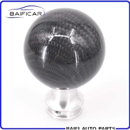Baificar Brand New Genuine Carbon Fibre Manual Stick Gear Shift Knob Lever Shifter For Ford Focus Fiesta Free Shipping