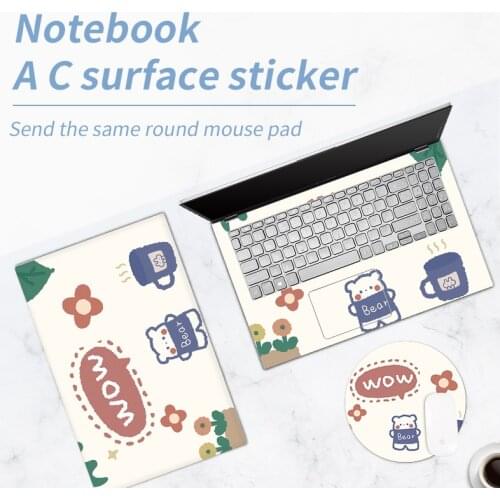 ★Free mouse pad★ Laptop Skin Custom Decal PVC Notebook Covers 12/13/14/15/17 Inch Computer Stickers For Laptop Cartoon