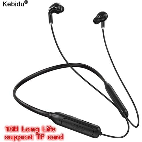 M60 TWS Neck Wireless Bluetooth5.1 Earphones 18H Long Life Sports Running Headset Noise Reduction Headphones with Mic TF