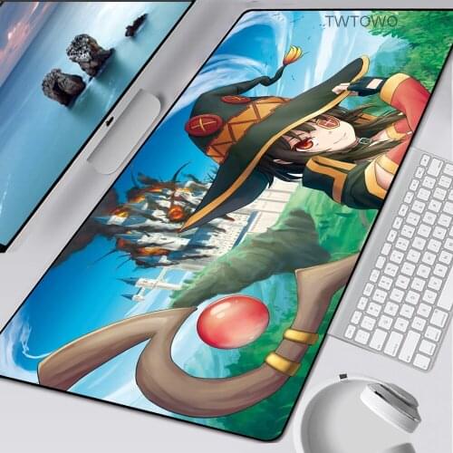 Large XL Anime Pad Mouse Computer Gamer Locking Edge Mousepad Cartoon Cute Girl XXL Keyboard PC Mice Play Mats Pad 900x400x2mm