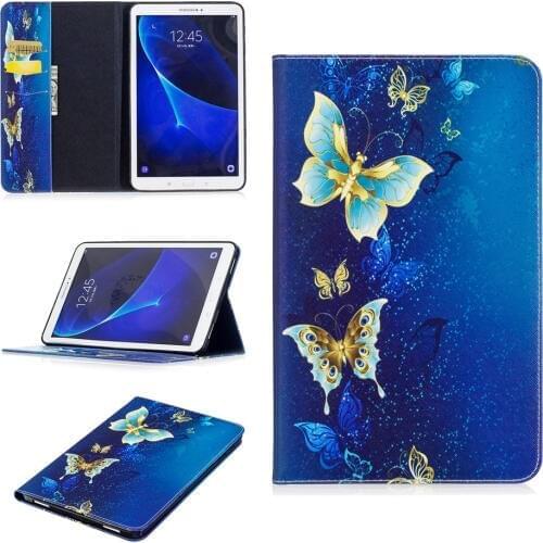 Panda Owl Pattern Case For Samsung Galaxy Tab A A6 10.1 2016 SM-T580 T585 T580 T585N cases PU Leather flip stand Cover Funda+Pen