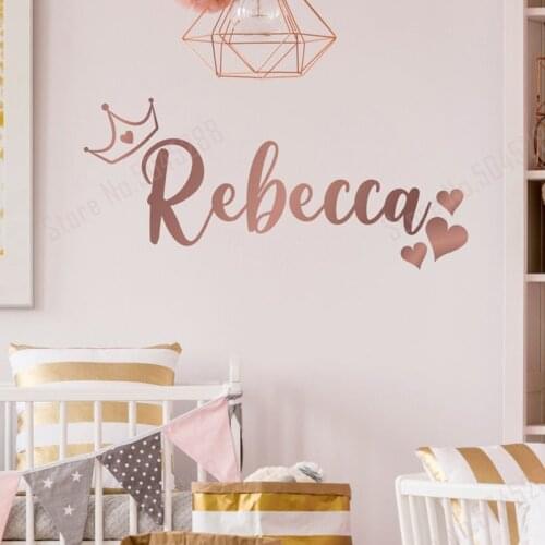 Custom Personality Name Wall Sticker Decal Matte Kids Bedroom Living Room Interior Design Vinyl Decal Nursery Decor Girl Z628