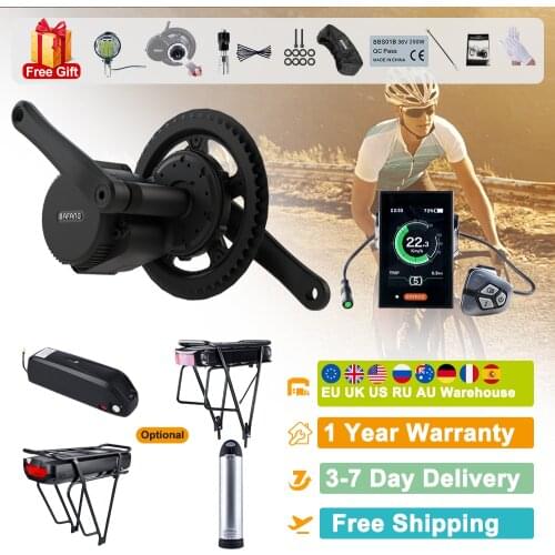 Bafang BBS01B 36V 350W E-Bike Mid Drive Motor Conversion Kit BBS01 Electric Bike Engine With 10Ah 15.6Ah 20Ah 22.5Ah Battery