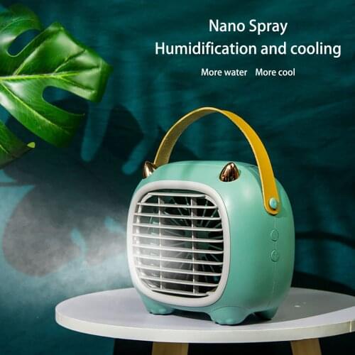 Mini Evaporative Cooler Portable Air Conditioner Fans Home Air Humidifier Purifier Usb Desktop Quiet Small Air Conditioner#g4