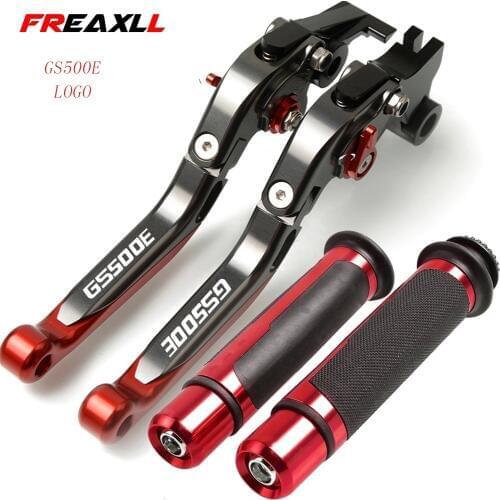 Motorcycle Adjustable Folding Brake Clutch Levers Handlebar Hand Grips Set For Suzuki GS500 GS500E GS500F GS 500 1994-1998 1995