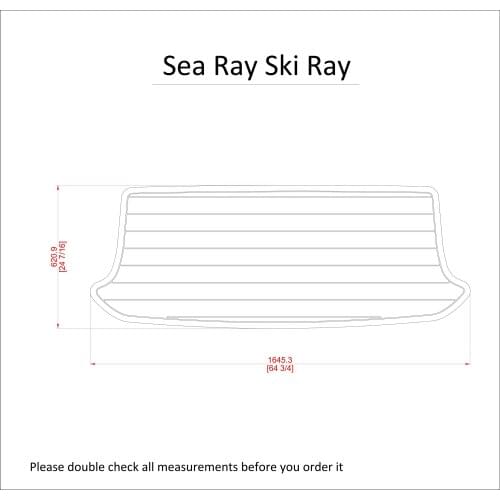 Sea Ray Ski Ray Swim Platform Pad Boat EVA Teak Decking 1/4" 6mm