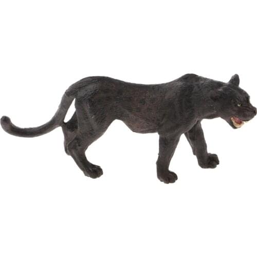 Realistic Black Panther Wildlife Animal Action Figure Model Nature Toy Gift