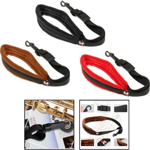 Adjustable Alto Tenor Saxophone Neck Straps Padded Straps Shoulder Strap Harness Belt for Soprano/Baritone Saxophones