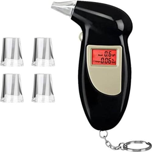 Handheld Backlight Digital Alcohol Tester Digital Alcohol Breath Tester Breathalyzer Analyzer LCD Detector Backlight Light