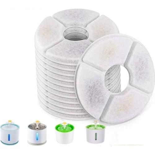 Replacement Activated Carbon Filter For Cat Water Drinking Fountain Replaced Filters For Pet Dog Round Fountain Dispenser