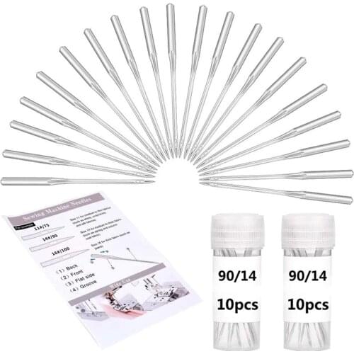 RORGETO 20 Pc Home Sewing Machine Needles Size 14 Universal Machine Needles Sewing Machine Tool for Machine Sewing and Quilting