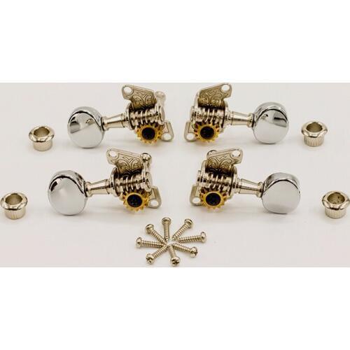 1SET 2L2R Ukulele Tuning Pegs Button Strings Tuners Head Accessories Ukulele Part +4 Screws High Qulity