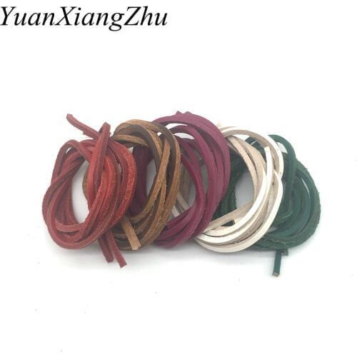 1Pair Square genuine leahter shoelaces unisex retro boot shoe laces fashion loafers boats shoelace 60/80/100/120/140/160CM P5