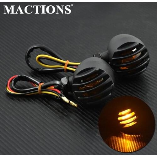 10mm Motorcycle Turn Signal Bullet Blinker Indicator Light Amber Light For Harley Sportster XL Dyna Bobber Chopper Cafe Racer