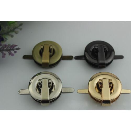 10pcs/lot Luggage hardware accessories DIY die casting twist lock mortise lock circular lock bag lock