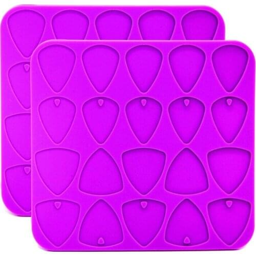 2 Pcs/Set Universal Guitar Picks Epoxy Resin Molds Guitar Plectrums Silicone Mould DIY Crafts Guitar Thumb Finger Picks