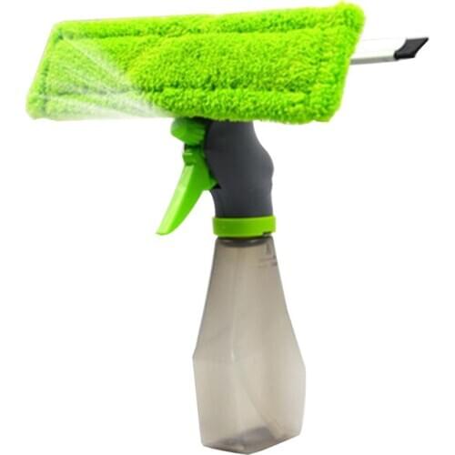 3 in 1 Window Cleaner Spray Dry Scraper Features Atomizing Nozzle Bottle Wiper Microfibre Cloth Pad Kit Car Glass Clean Brush