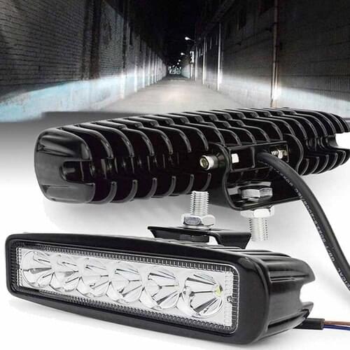 6LED 18W Work Light Bar DRL Driving Fog Spot Lamp For Offroad Car Truck