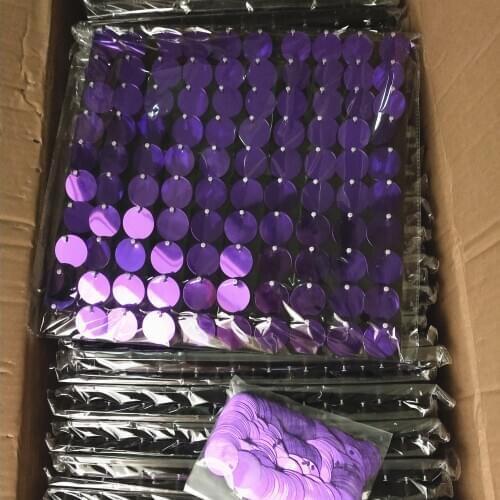 60pcs 31*31cm Background Boards with Purple Sequins For Wedding Backdrops Stage Air Active Panels Violet Sequins Wall