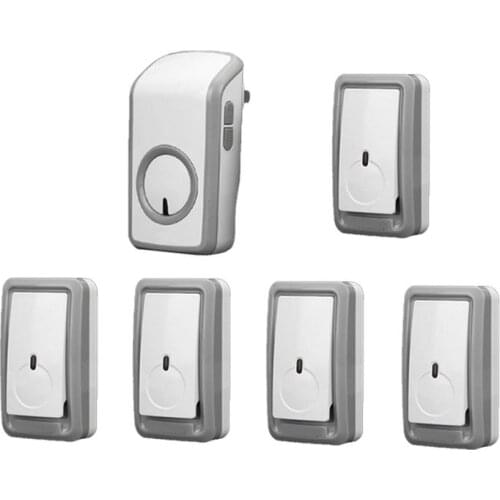 Euro/US plug bell kits 5 emitters+1 receiver wireless doorbell Waterproof 380 Meter door chime door ring digital signal ring