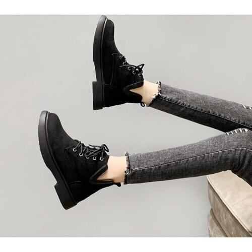 Martin Boots Womens Wind 2020 New Autumn and Winter 100 single thick-soled boots womens shoes