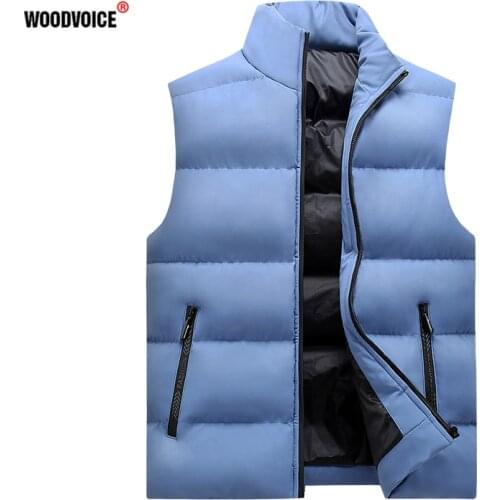 WOODVOICE Brand Mens Vest Sleeveless Jacket Fashionable and Cotton Warm Slim Sleeveless Jacket Mens Vest Chaleco Para Hombres