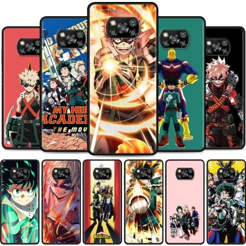 My Hero Academia Cell Phone Case for XiaoMi Poco X3 NFC M3 F1 F3 Mi 10T 9T Note 10 10T Pro A2 Lite 5G 11 9 SE CC9 Cover