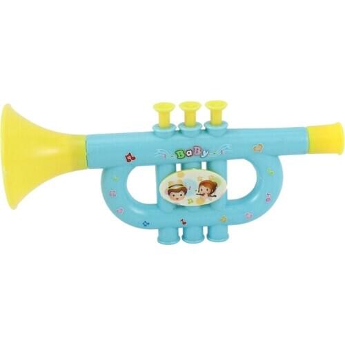 Colorful ChildrenS Blowable Trumpet Trumpet Instrument Musical Toy Random Color Pattern