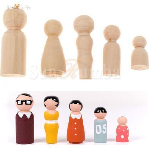 DIY Wooden Toy Unfinished Arts Crafts Sewing Wood Crafts Peg Dolls Decor MDF Wood Blanks Christmas Home Decoration Accessories