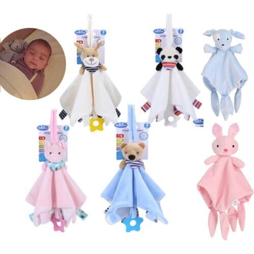 Baby Plush Toys Soft Appease Towel Soothe Reassure Sleeping Animal Blankie Towel Educational Rattles Clam plush Bebes Toys Doll