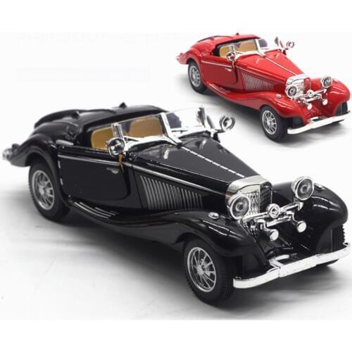 1:28 Children Alloy Pull Back Car Toys Retro Convertible Car Diecasts Toys Vehicles Models Collection Simulation Model TY0558