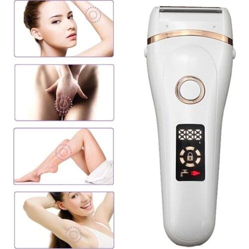Electric Razor Painless Lady Shaver For Women Bikini Trimmer For Whole Body Waterproof USB Charging LCD Display Wet & Dry Using