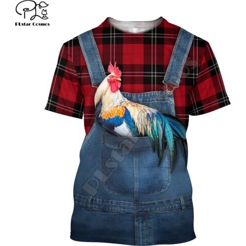 PLstar Cosmos Beautiful Chickens Farming 3D Printed T-shirt Harajuku Streetwear Men/Women Short Sleeve Drop Shipping Style-C19