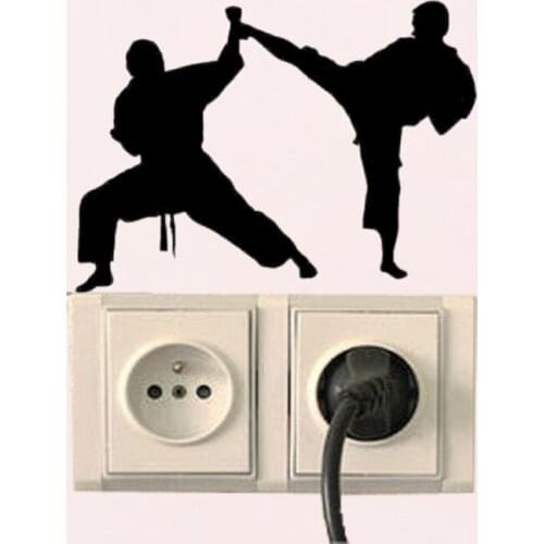 Kickboxing Boxing Fashion Light Switch Sticker Bedroom Wall Decal Vinyl 6SS0388