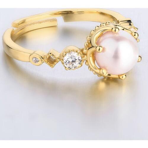 Ring, 925 silver ring Europe and the United States big wind Pearl ring Japanese collocation autumn winter collection