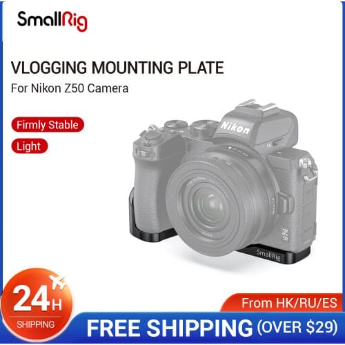 SmallRig Z50 Bracket Plate For Nikon Z50 L Shaped Side Plate+Baseplate Mounting Plate With Cold Shoe Mount - 2525