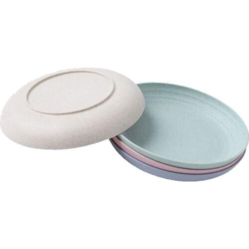 Lightweight Wheat Straw Plates -Dishes and Plates Sets for Kids Children Toddler & Adult ,9 Inch,4Pack