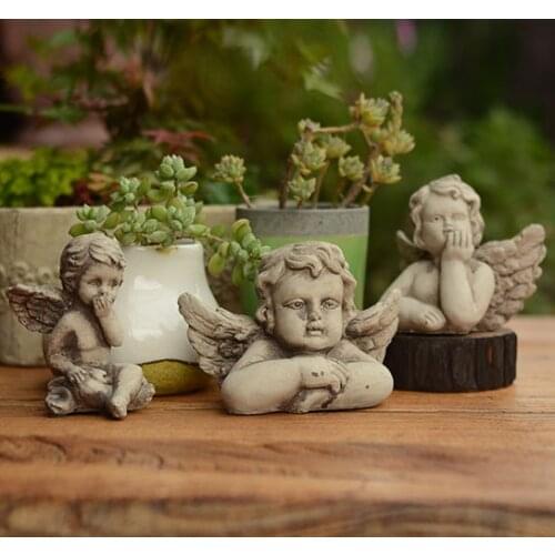 European retro mini angel statue/sculpture, gardening decoration childrens figure craft decoration home decoration accessories