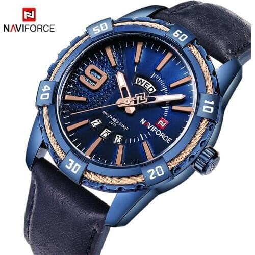 Relogio Masculino 2020 NAVIFORCE Mens Watches Luxury Fashion Blue Quartz Watch Men Military Waterproof Casual Sport Wrist Watch