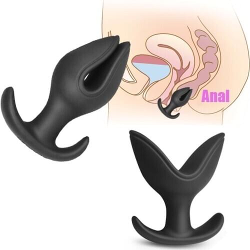 Soft Silicone V Port Anal Plug SM Toys Anus Opening Butt Plug Speculum Prostate G-spot Massage Anal Sex Toys Faloimitator Woman