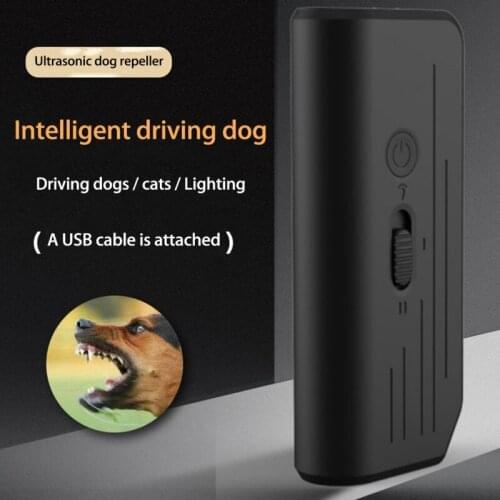 Outdoor Ultrasonic Dog Aggressive Attack Dogs Repeller Pets Trainers LED Flashlight Useful Pet Supplies Dog Training Tool V