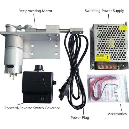 DIY DC 24V Reciprocating Push Rod Motor Set Linear Actuator Reciprocating Cycle Mini DC Gear Motor Stroke 20MM For Sex Machine