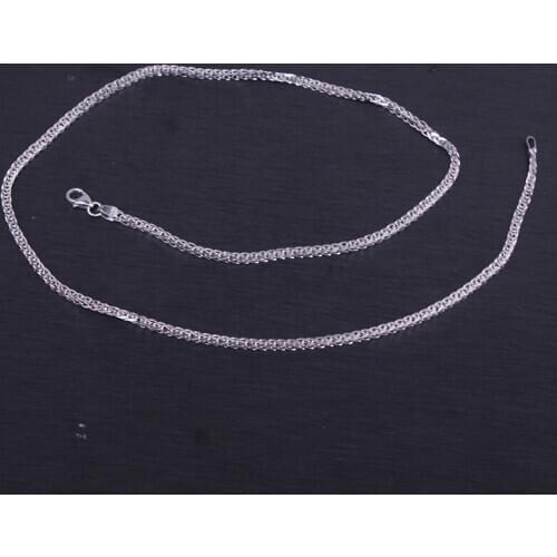 New Arrival 18K White Gold Necklace Chain AU750 Gold Wheat Chain Necklace