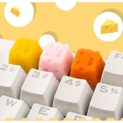 Keyboard Gift Mechanical Keyboard Custom Keycaps Resin Cheese Keycap Personalized Handmade Customized Light Transmission R4